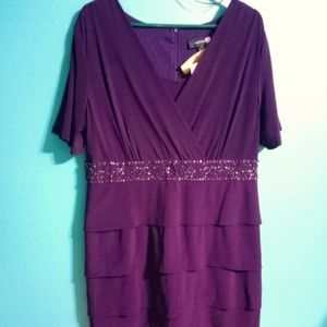 Royal Purple Cocktail Dress Size 18